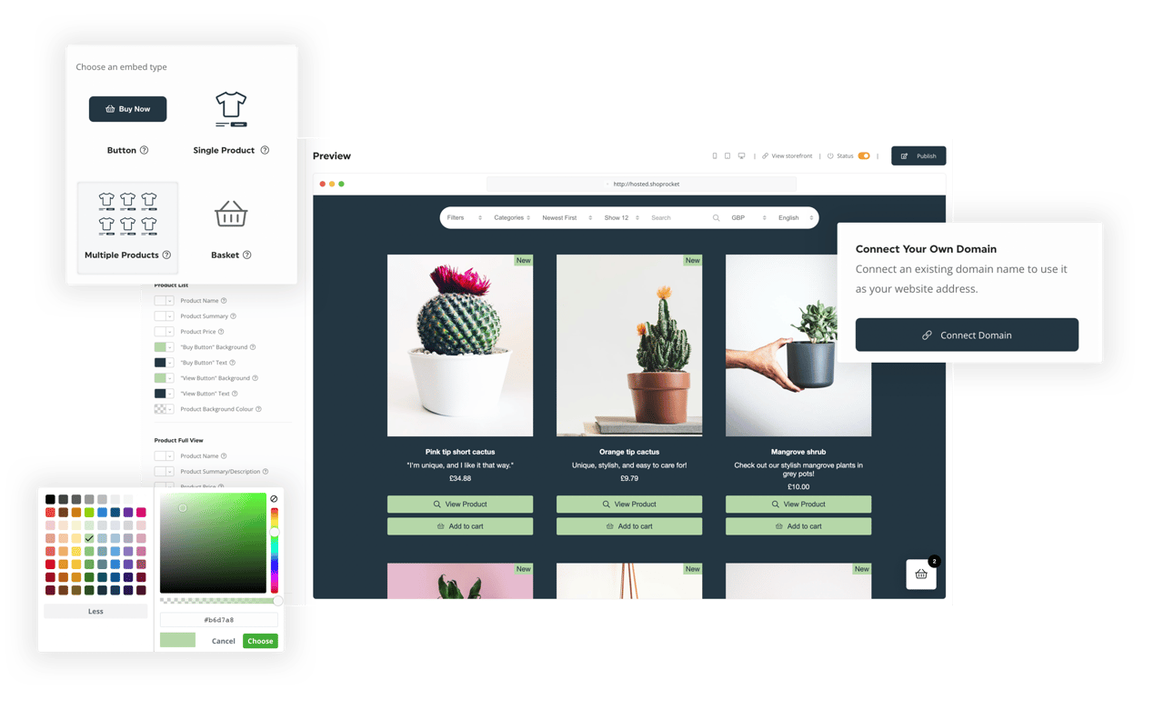 Embed ecommerce into website Embed ecommerce into website